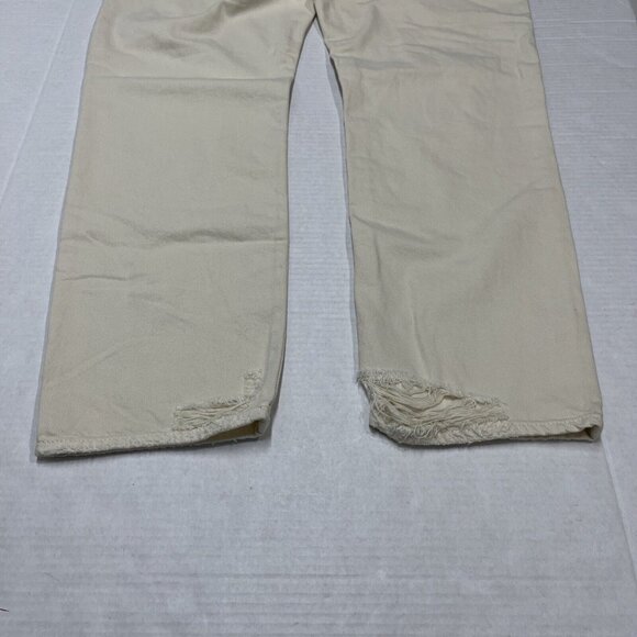 Hidden‎ Tracey Jeans Womens 31 Cream Tracey High Rise Straight Distressed Denim - Picture 5 of 11